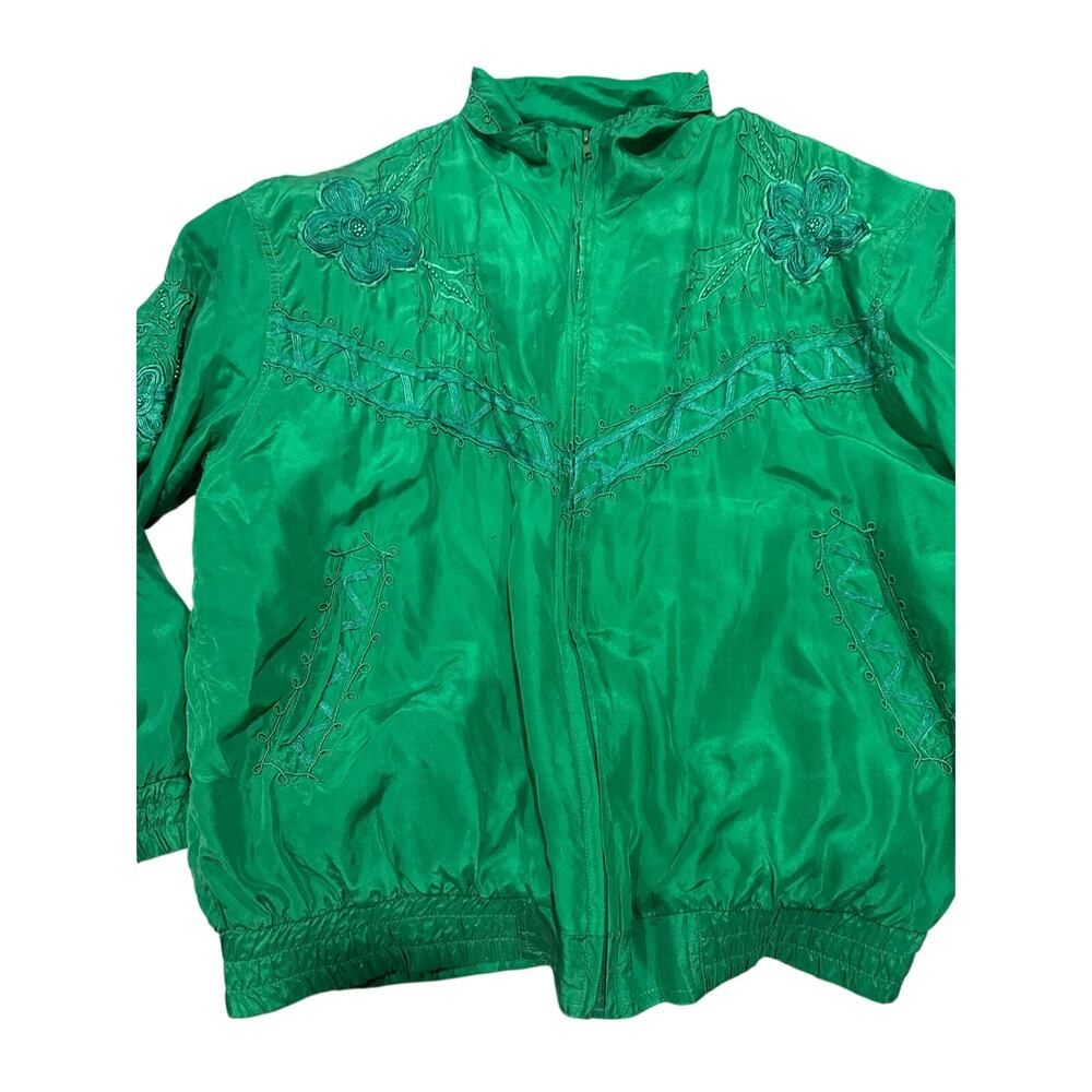 Vintage Silk Green Windbreaker